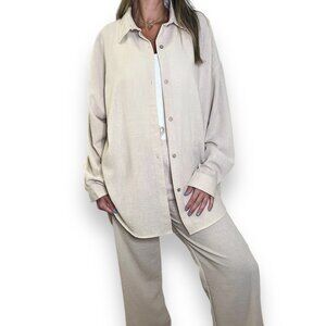 Chloe Linen Set in Beige